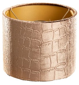 Кадифена абажура с дизайн на крокодил и златно покритие 18/18/14