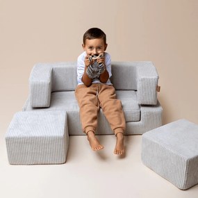 Тюркоазено велурено игрище от пяна 100x35x40 cm Montessori – Meowbaby