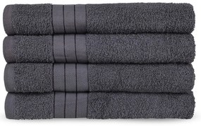 Антрацитни памучни кърпи в комплект от 4 бр. от тери 50x100 cm – Good Morning