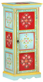 323536 vidaXL Ръчно декориран висок шкаф, 40x30x90 см, мангово дърво масив