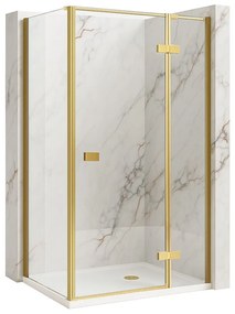 Душ кабина Rea Atlas 100x90 Brush Gold