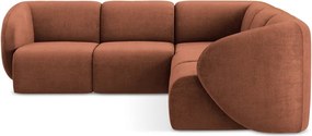 Теракотен шенилов ъглов диван Lani – Makamii