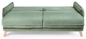 Светлозелен разтегателен диван от рипсено кадифе 218 cm Tori – Bonami Selection