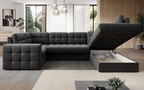 Ъглов диван Bale U-Антрацит-Десен