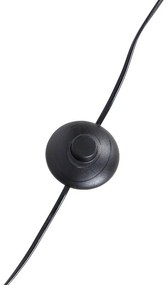 Трипод черен с ленен абажур тъмно сив 45 см - Tripod Classic