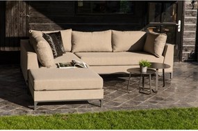 Бежов градински диван , ляв ъгъл Sicilie - Exotan