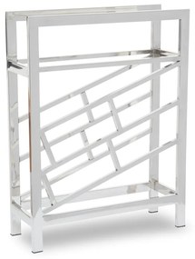 Метална стойка за вино в лъскаво сребро за 12 бутилки Barolo - Premier Housewares