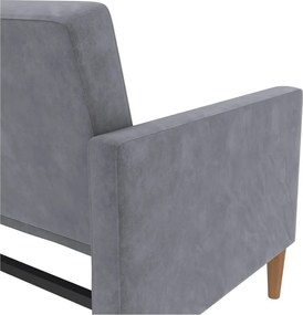 Сив кадифен сгъваем диван 207 cm Lilly – Støraa