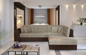 Ъглов диван Pueblo-Right-Brown-Beige