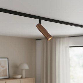 Модерен тъмнобронзов прожектор за 1-фазна релсова система GU10 35mm - Slimline Uzzy