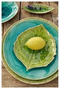 Зелена керамична чиния , 15 x 17 cm Riviera - Costa Nova