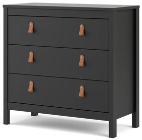 Черен нисък скрин 82x80 cm Madrid – Tvilum