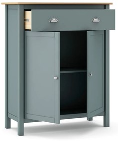 Скрин сиво-зелен от масивен бор 90x110x40 cm Misti – Marckeric