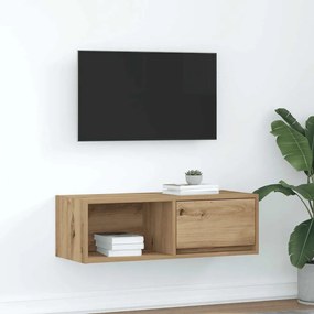 861470 vidaXL ТВ шкаф, дъб артизан, 80x31x25,5 см, инженерно дърво