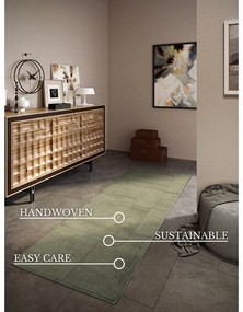Зелена ръчно изработена вълнена пътека 80x250 cm Charlotte – Villeroy&amp;Boch