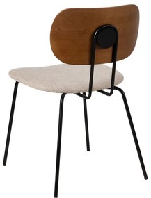 Кафяви и кремави трапезни столове в комплект от 4 броя Cleo - Ixia