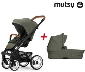 Бебешка количка 2в1 NIO Black MUTSY - Adventure Sea Green