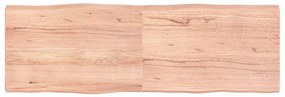 363979 vidaXL Плот за маса светлокафяв 180x60x(2-6) см обработен масивен дъб