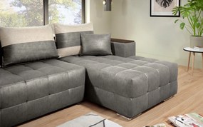 Разтегателен ъглов диван с подлакътник етажерка Мелвин S