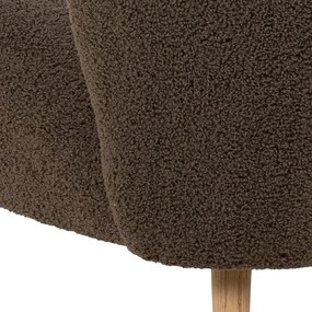 Кафяво кресло от букле Elmont – Actona