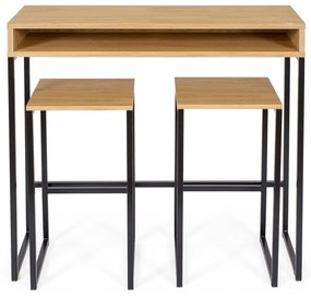 Работна маса с дъбов плот 35x100 cm Frame – Woodman