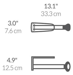 Стоманен държач за кухненски кърпи, монтиран на стената - simplehuman