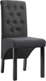248986 vidaXL Трапезни столове, 2 бр, тъмносиви, текстил