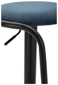 Тапициран бар стол с регулируема височина в петролен цвят/черен (височина на седалката 61 cm) Destiny – Mauro Ferretti