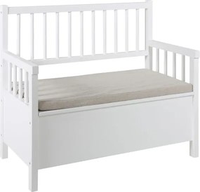 Бяла трапезна пейка със склад Assila Aster - Actona