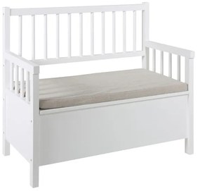 Бяла трапезна пейка със склад Assila Aster - Actona