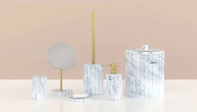 Огледало за баня 5five Marby, 16.2x12.2x16.5 cm, Бяло