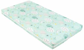 KIKKA BOO Матрак FANTASIA PLUS 70/140/8 см CLOUDS MINT
