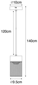 Индустриална висяща лампа черна - Jim