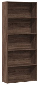 3314675 vidaXL Библиотека, кафяв дъб, 80x30x189 см, инженерно дърво