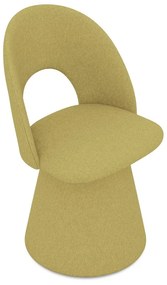 Жълт тапициран трапезен стол Kalo – Makamii