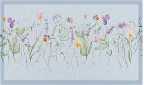 Изтривалка от PVC 40x70 cm Blue Wild Flowers – Artsy Doormats