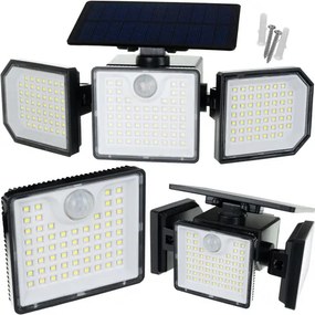 Соларна LED лампа със сензор за движение и здрач Izoxis — 167 LED, 500lm, IP65 водоустойчива