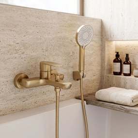 Смесител за вана Rea Logan Brush Gold