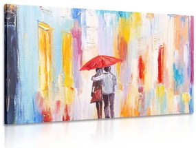 Картина на платно – Разходка в дъжда