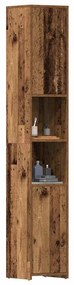 859393 vidaXL Шкаф за баня, старо дърво, 30x30x183,5 см, инженерно дърво