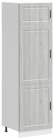 854113 vidaXL Кухненски шкаф Porto, сив сонома, инженерна дървесина