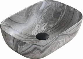 Mexen Rita монтирана върху плот мивка 45 x 32 см, сив камък - 21084593