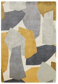 Ръчно изработен килим от рециклирани влакна в цвят жълта охра и сиво 200x290 cm Romy – Asiatic Carpets