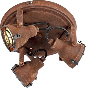 Смарт плафон ръждивокафяв вкл. 3 WiFi GU10 - Sorra