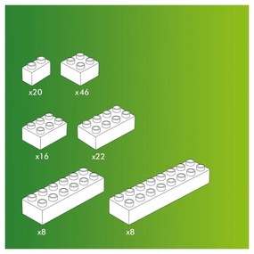 Комплект строителни блокчета за писта за снежни топки, 120 бр. - Hubelino