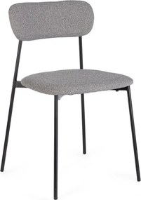 Сив тапициран трапезен стол Inka – Yes Everyday