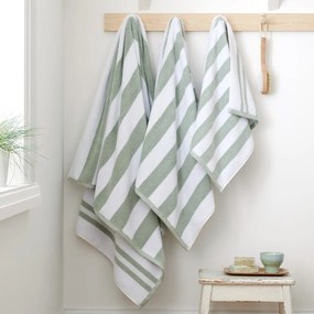 Сиво-бяла памучна кърпа за баня 90x140 cm - Bianca