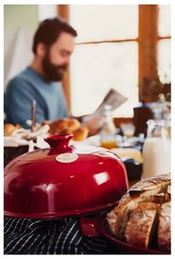 Червена керамична кръгла форма за печене на хляб , ⌀ 28,5 cm - Emile Henry