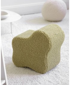 Зелен детски пуф от букле Cloud – Wigiwama