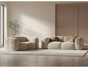 Бежов кадифен диван 180 cm Loretto – Cosmopolitan Design